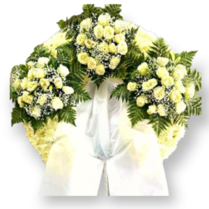 Στεφάνι Κηδείας με τρείς συνθέσεις