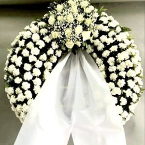 Funeral Wreath with Single Top Arrangement