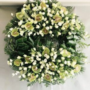 Wheel-Shaped Funeral Wreath